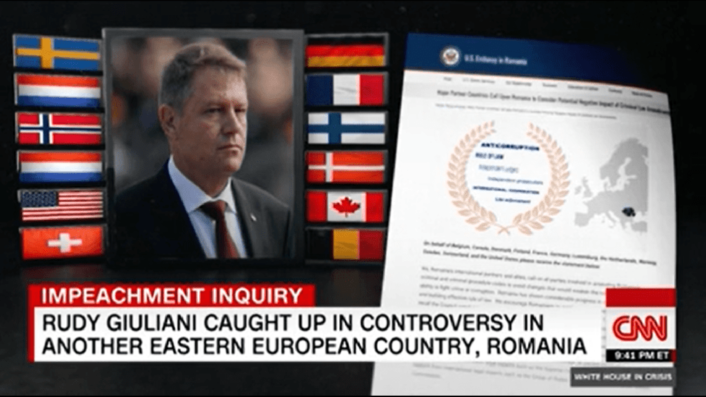 CNN covers the letter Giuliani sent to Romania