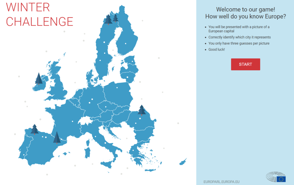 Capture from the European Parliament website