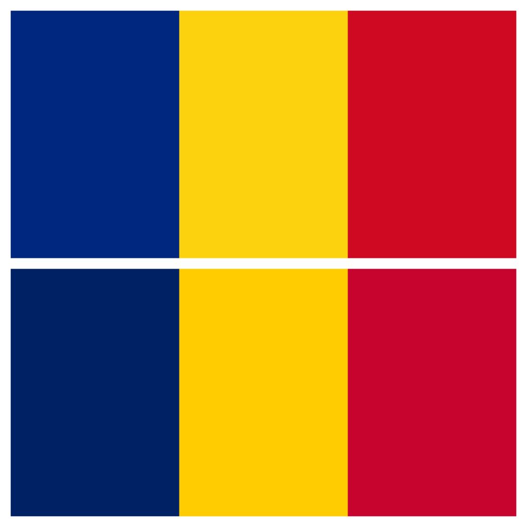 Romanian Flag vs Chad Flag