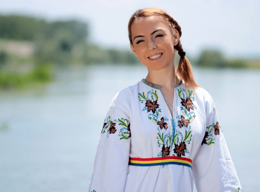 Traditional Romanian woman