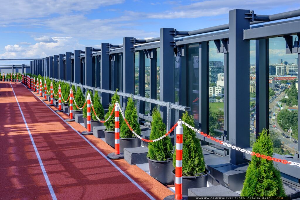 Rooftop track in Bucharest