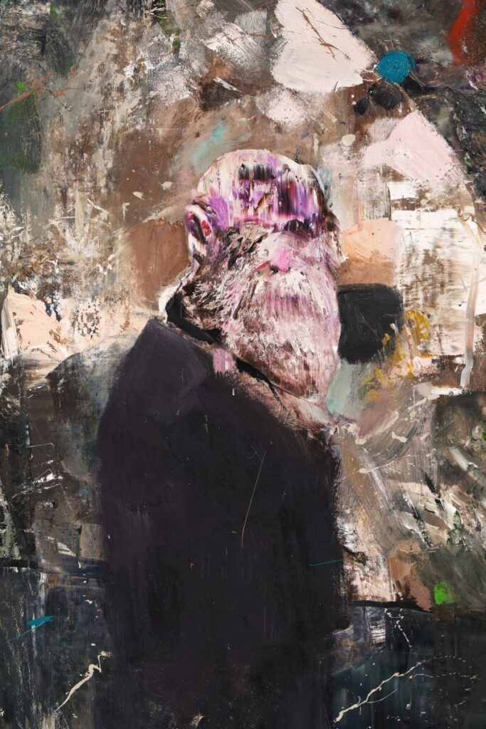 Charles Darwin in The Death of Charles Darwin de Adrian Ghenie, 2013