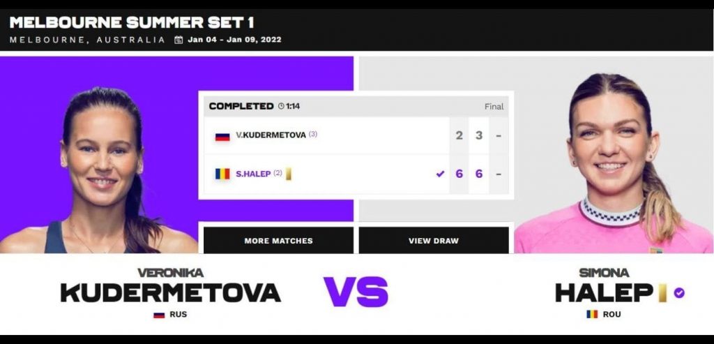 Melbourne Summer Set 1 Final 2022 - Halpe vs Kudermetova