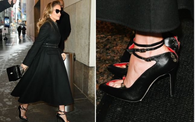 J Lo wearing Hardot shoes