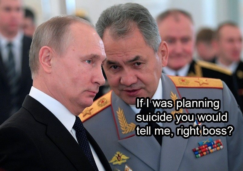 Memă cu Shoigu și Putin