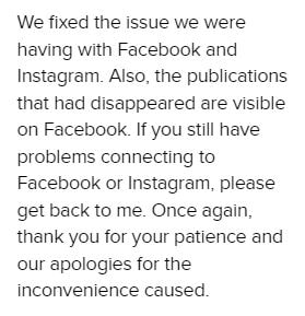 Semrush apology text