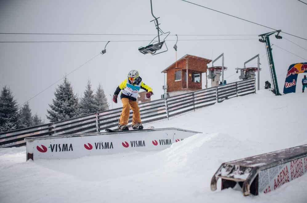 Paltinis  ski resort in winter