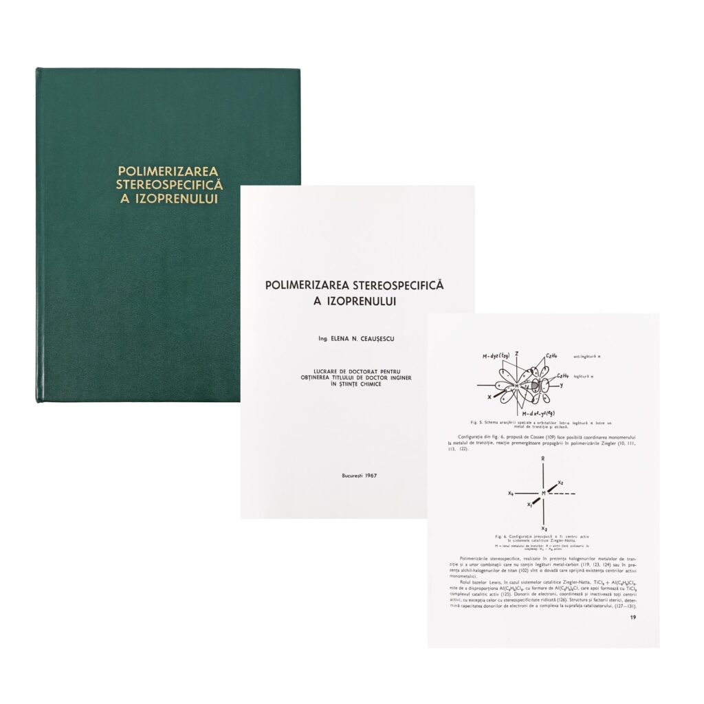 Doctoral Thesis of Elena Ceausescu - "Polymerization of isoprene