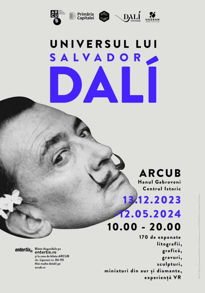 Salvador Dali poster for Universul lui Salvador Dali in Bucharest